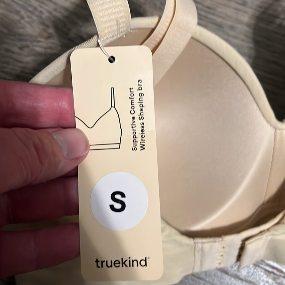 Truekind Supportive Comfort Wireless Padded Shaping Beige Bra NWT Small - Picture 5 of 12